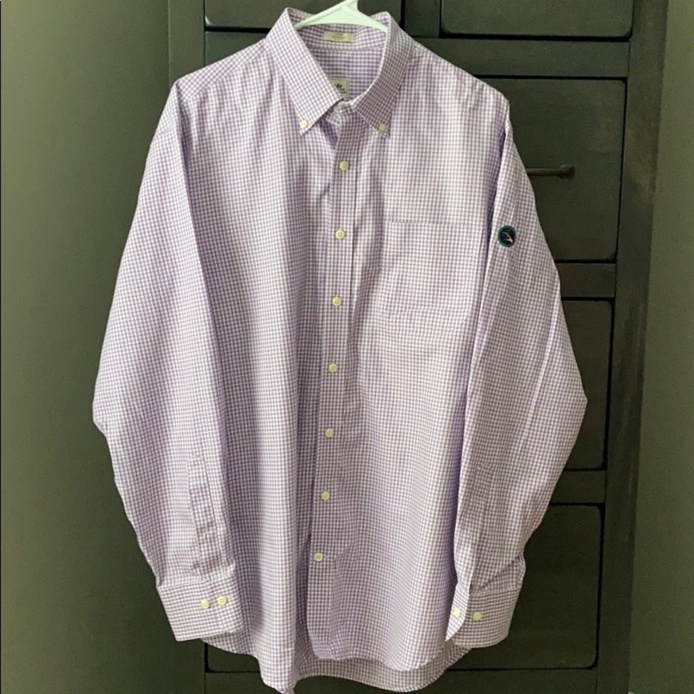 Men’s gingham dress shirt